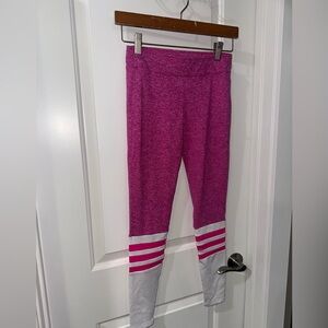 Bombshell Sportswear Magenta and Light Gray Kids Leggings
